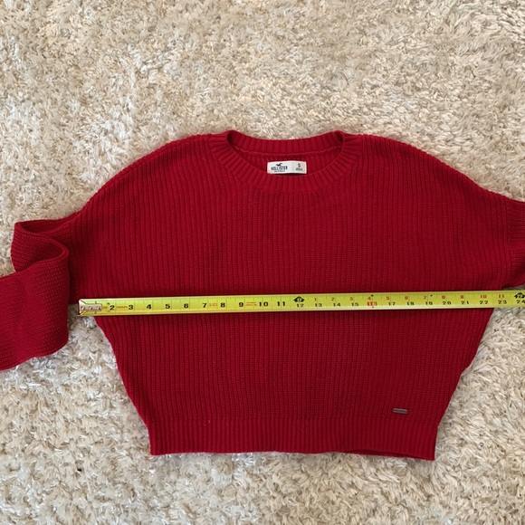 Hollister red crop sweater size S - Picture 5 of 5